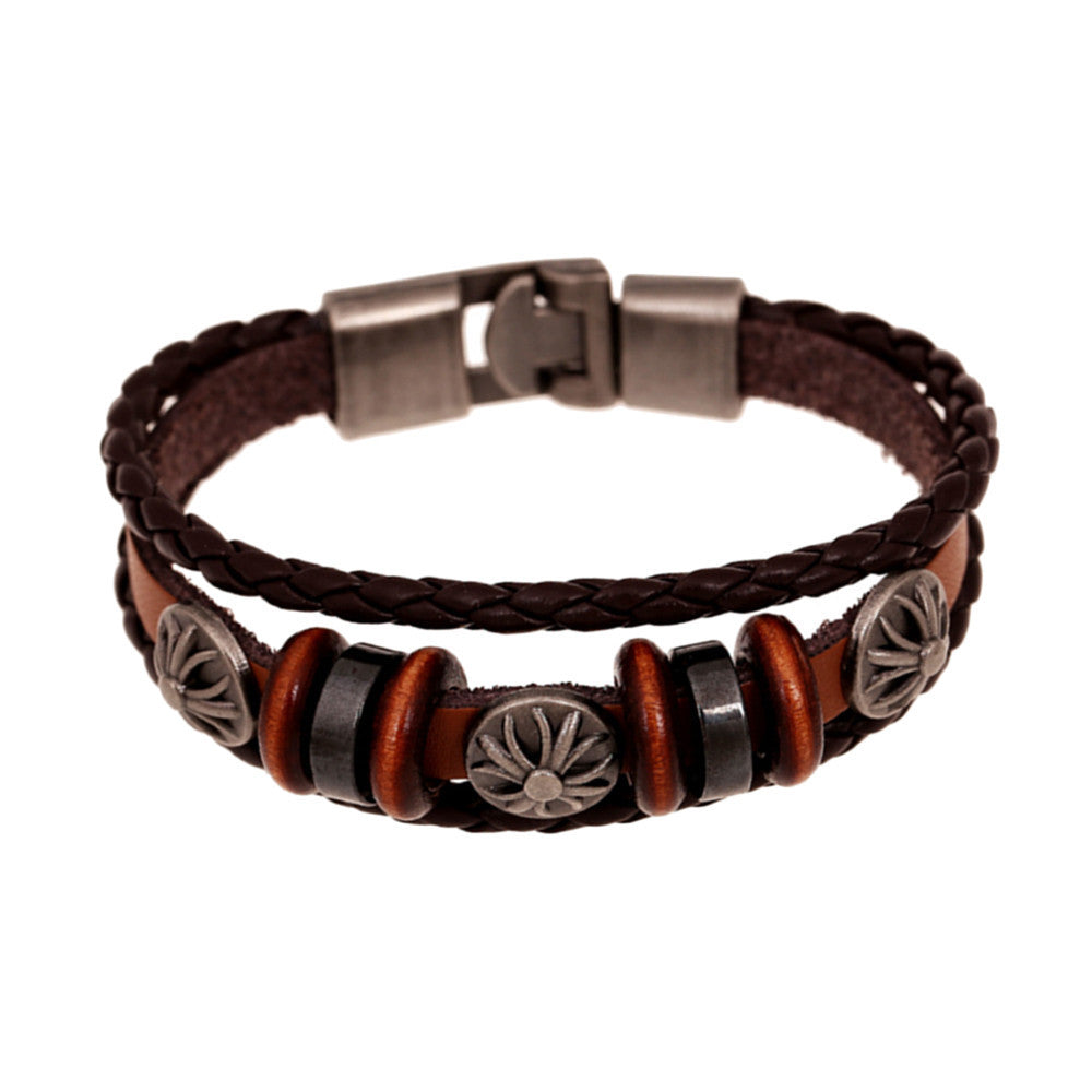 Unisex Leather Bracelet & Bangles